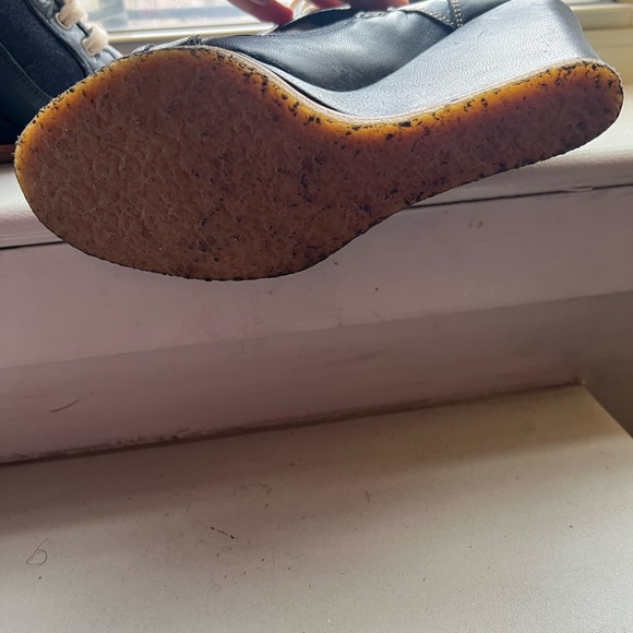 Zadig & Voltaire Spr- Sum 2019 Blue Denim and Dark Blue Leather Sneaker Wedges - Picture 10 of 13